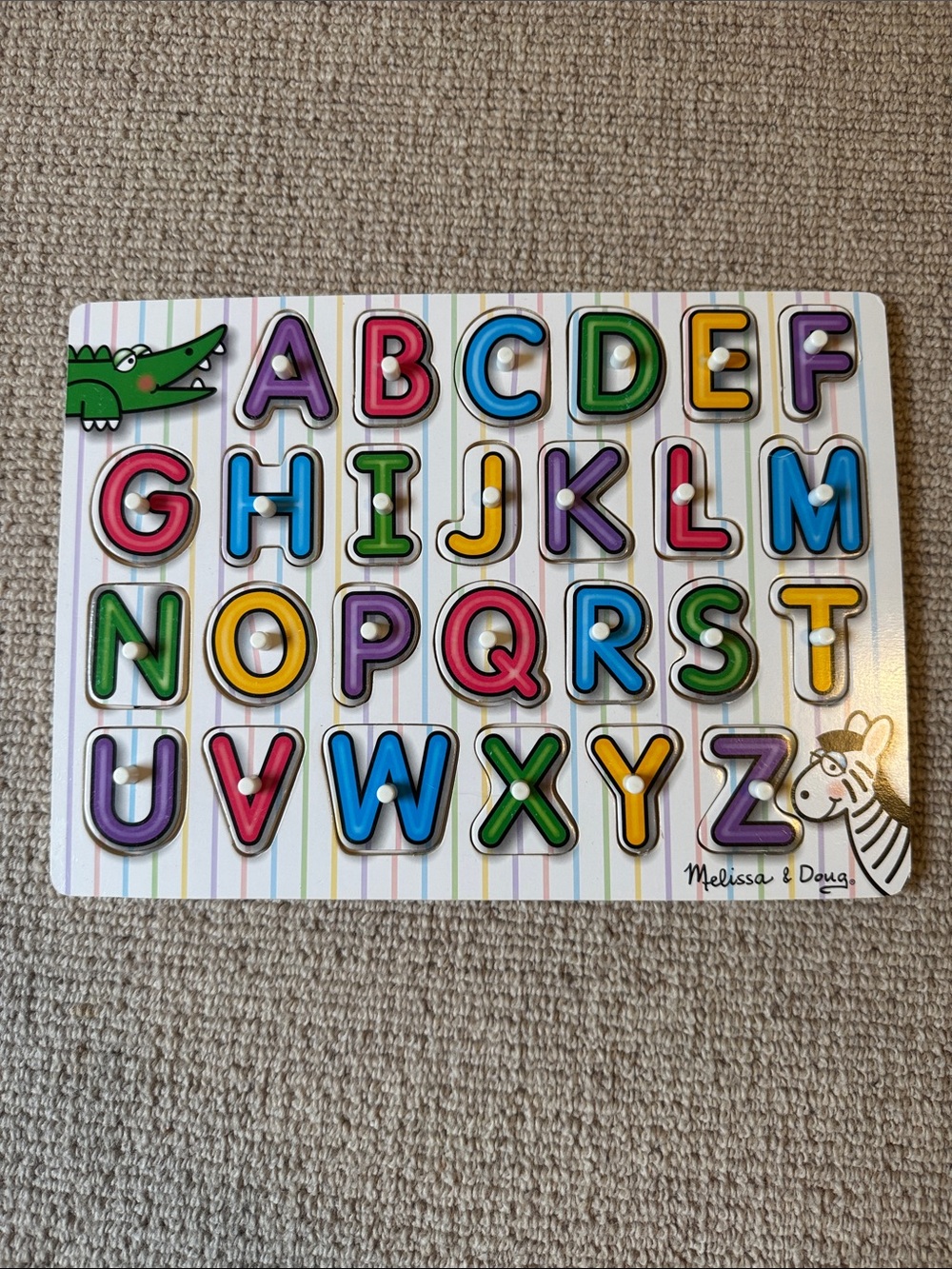 Melissa & Doug Alphabet Lift and See Peg Puzzle